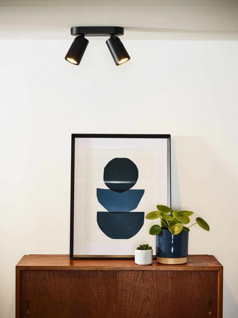 Lucide XYRUS - Stropné bodové svietidlo - LED Dim to warm - GU10 - 2x5W 2200K/3000K - Black